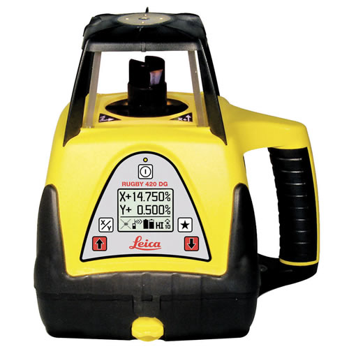 Leica Rugby 410DG Dual Grade Laser Level with Rod Eye Plus NiMH Battery